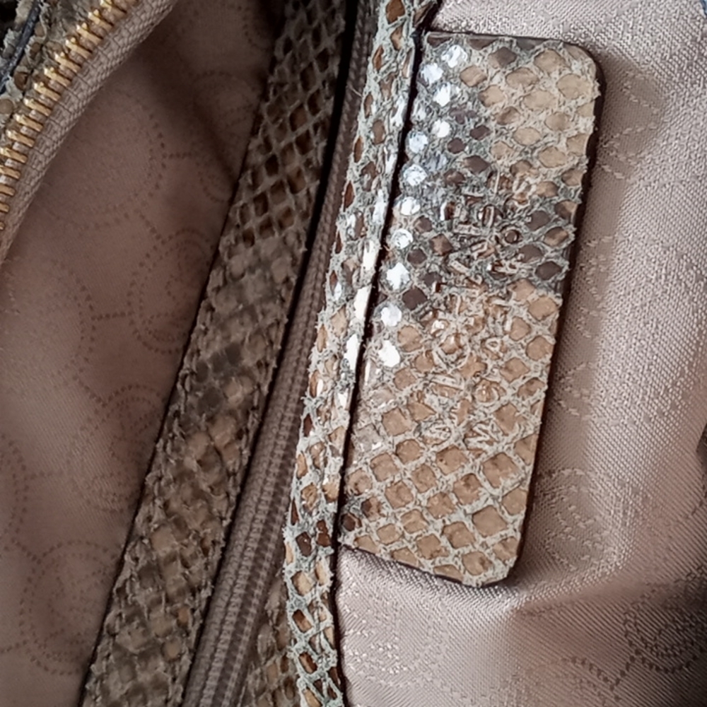 Michael Kors Snake Patterned Leather Purse - Picture 13 of 14